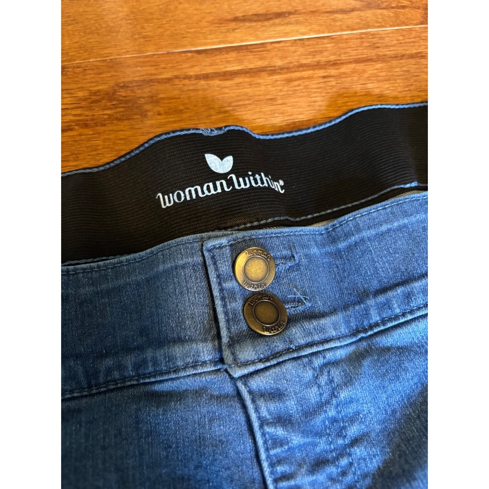 Woman Within Light Wash Blue Jeans Size 36W Tall - Picture 6 of 11